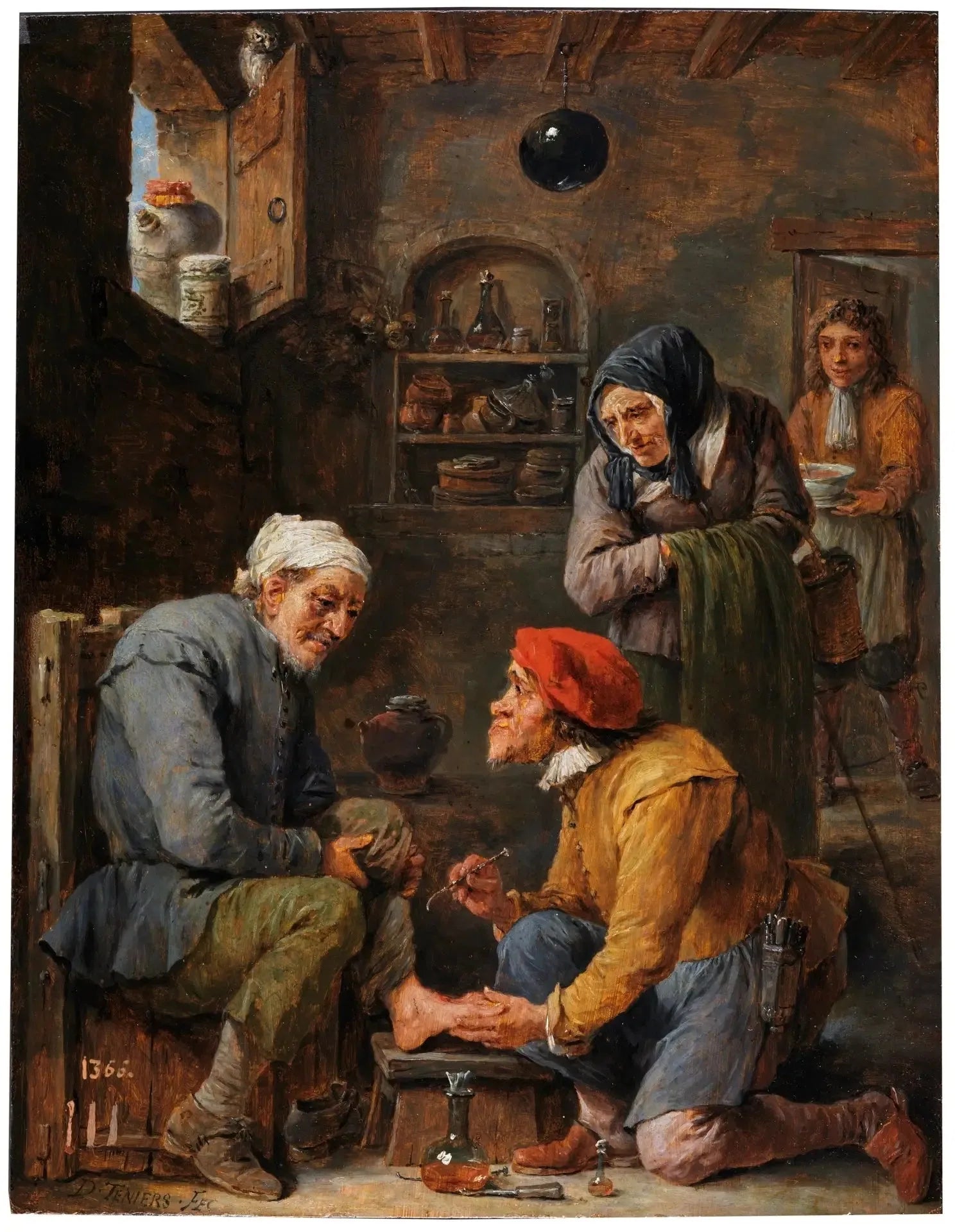 Une opération chirurgicale - David Teniers le Jeune image 1 copie peinte à la main à l’huile