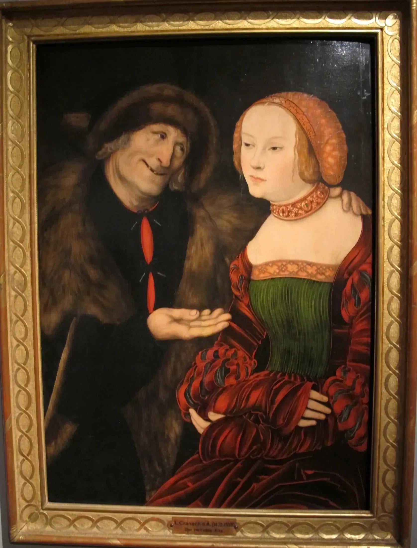 Une paire mal assortie - Lucas Cranach the Elder image 1 copie de tableau peinte à la main