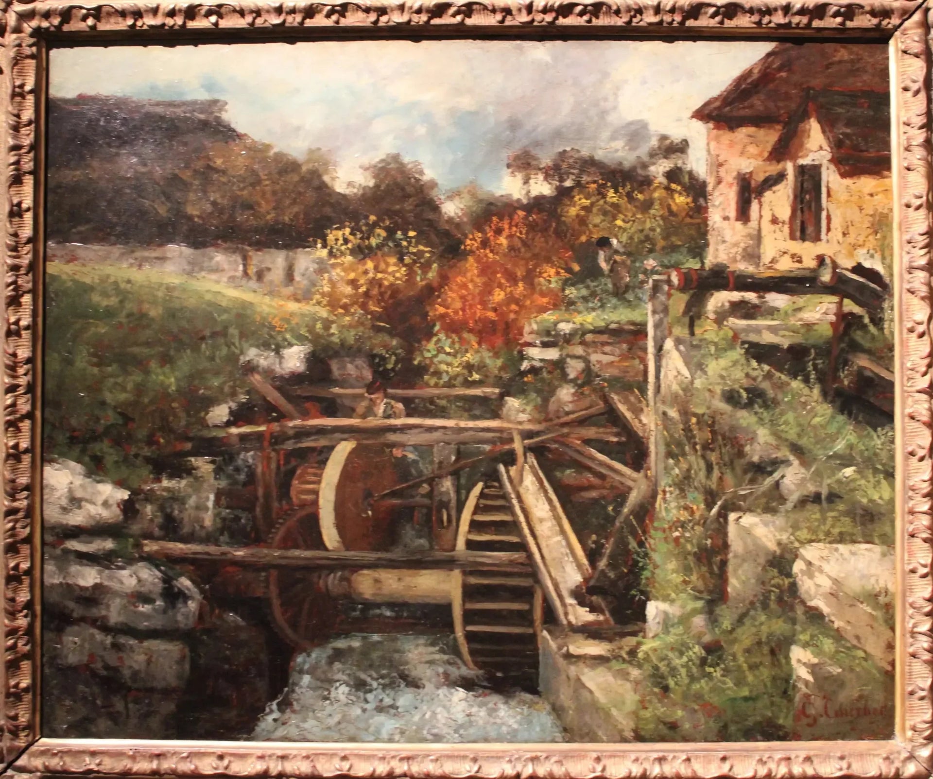 Une papeterie à Ornans - Gustave Courbet image 1 tableau peint à l’huile sur toile