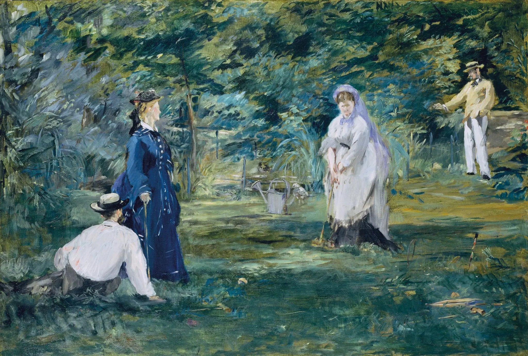 Une partie de croquet - Édouard Manet image 1 copie de tableau peinte à la main