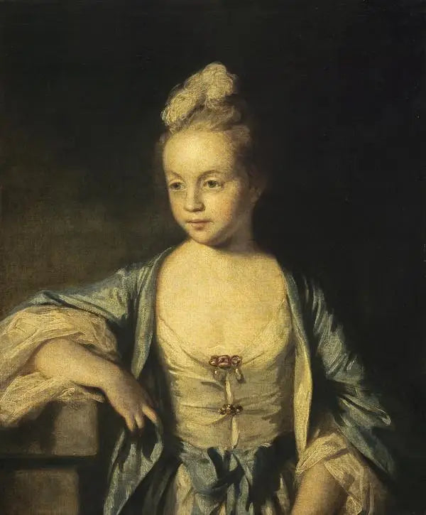Une petite fille (peut-être Lady Frances Scott, plus tard Lady Douglas, 1750 - 1817) - Joshua Reynolds image 1 copie peinte à la main à l’huile