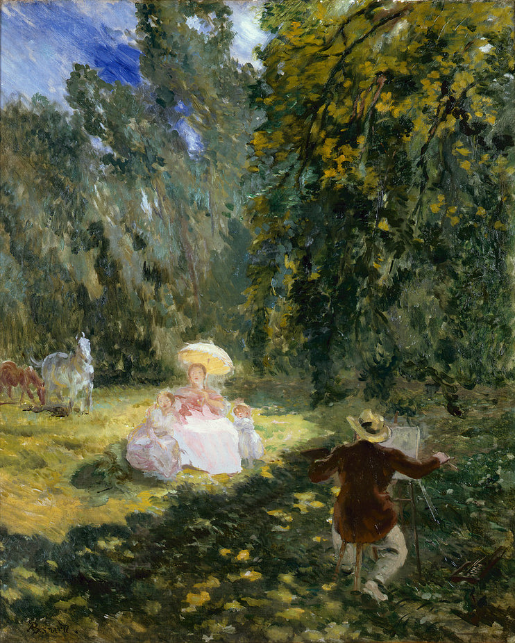 Une prairie dans le parc de Calais - Albert Besnard image 1 copie peinte à la main à l’huile