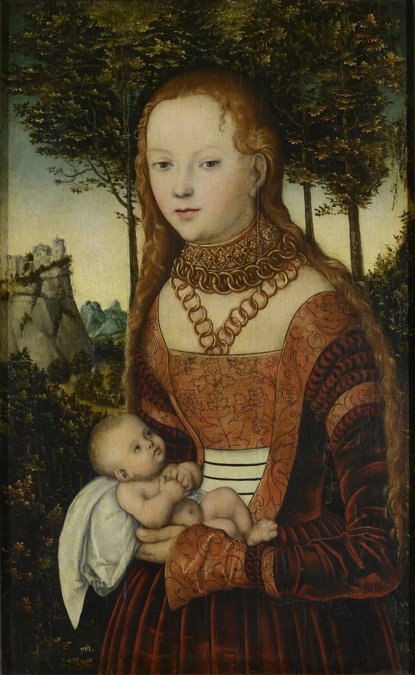 Une princesse violée par saint Chrysostome - Lucas Cranach the Elder image 1 copie peinte à la main à l’huile