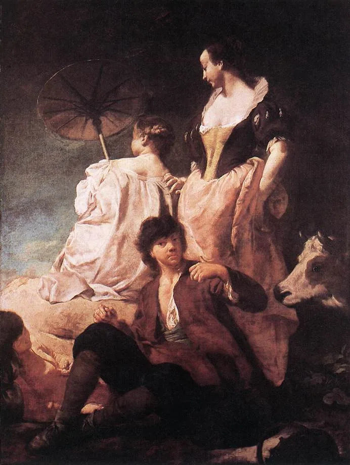 Une promenade à la campagne - Giovanni Battista Piazzetta
