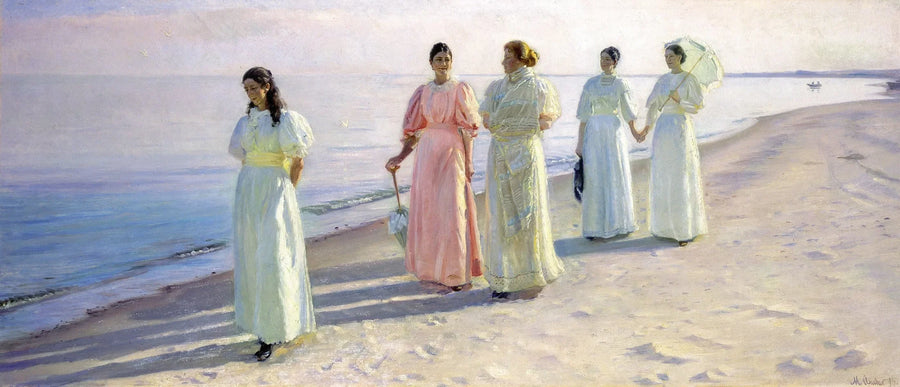 Une promenade sur la plage - Michael Peter Ancher