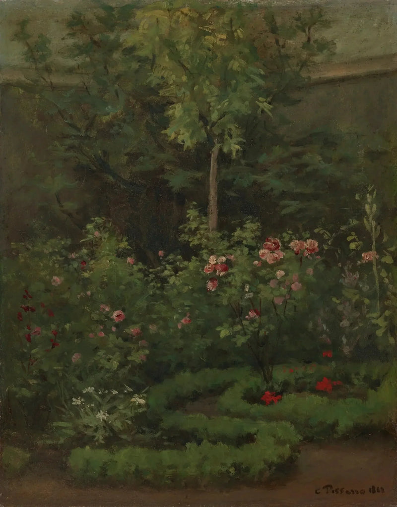 Une roseraie - Camille Pissarro