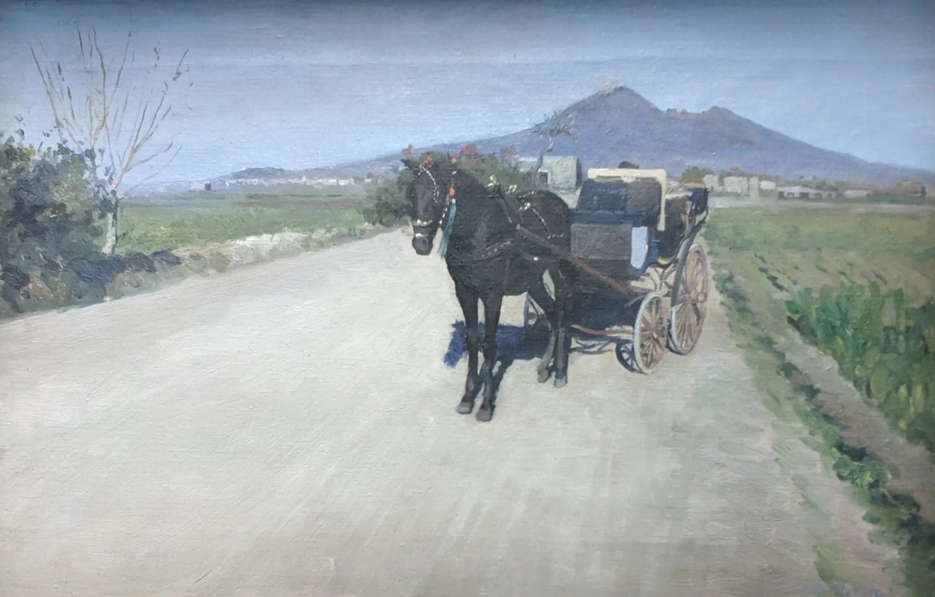 Une route à Naples - Gustave Caillebotte image 1 copie peinte à la main à l’huile