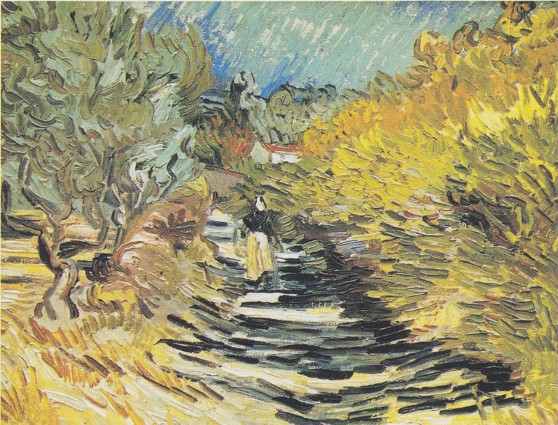 Une route à Saint-Rémy avec une figure féminine - Vincent van Gogh