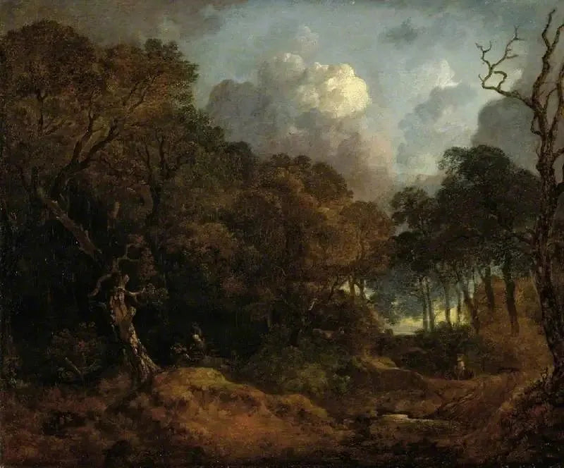 Une route forestière - Thomas Gainsborough image 1 copie peinte à la main à l’huile