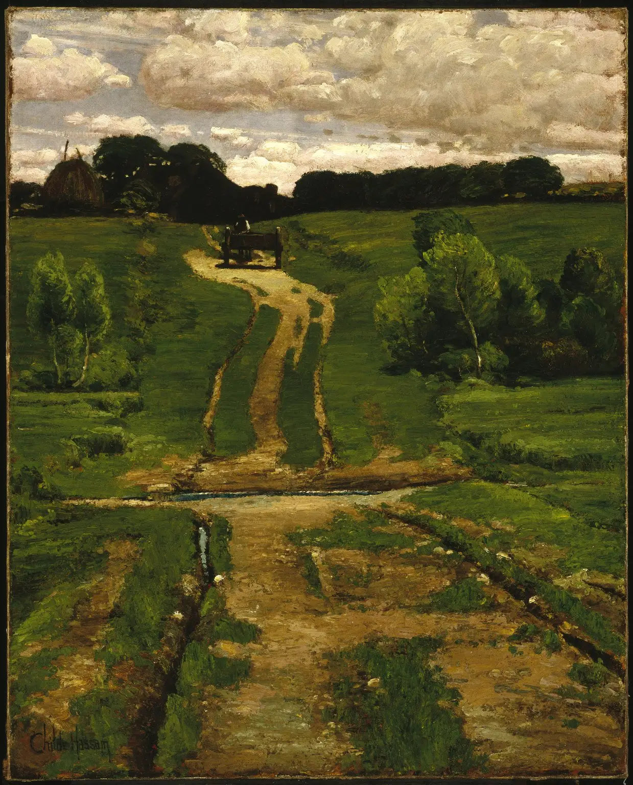 Une route secondaire - Childe Hassam image 1 reproduction d’œuvre d’art à l’huile