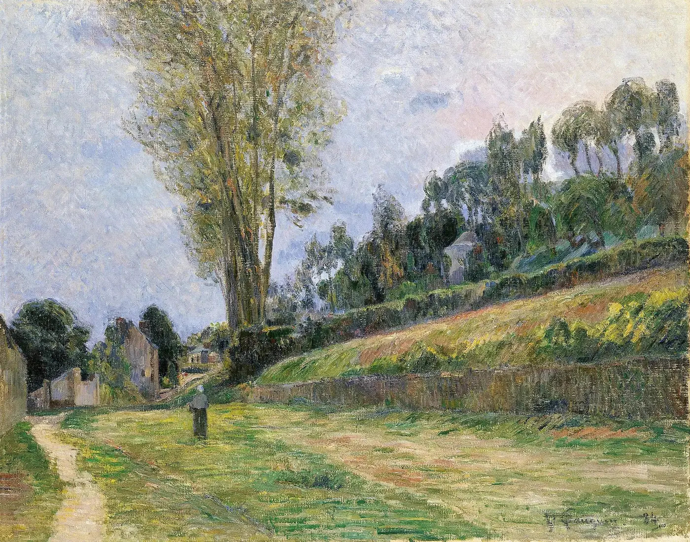 Une Rue à Rouen, ou Personnage sur la route - Paul Gauguin image 1 tableau peint à l’huile sur toile