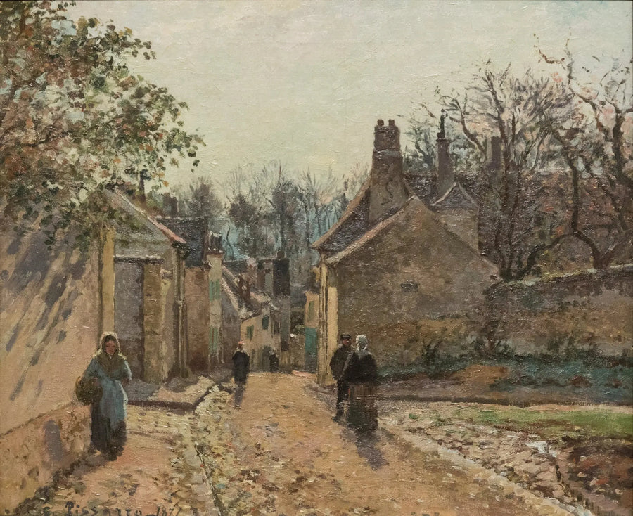 Une rue de village, Louveciennes - Camille Pissarro