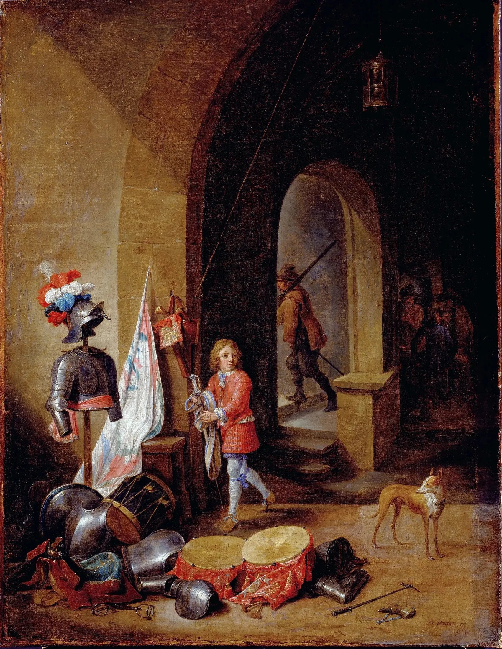 Une salle de garde - David Teniers le Jeune image 1 reproduction réalisée par Alpha Reproduction
