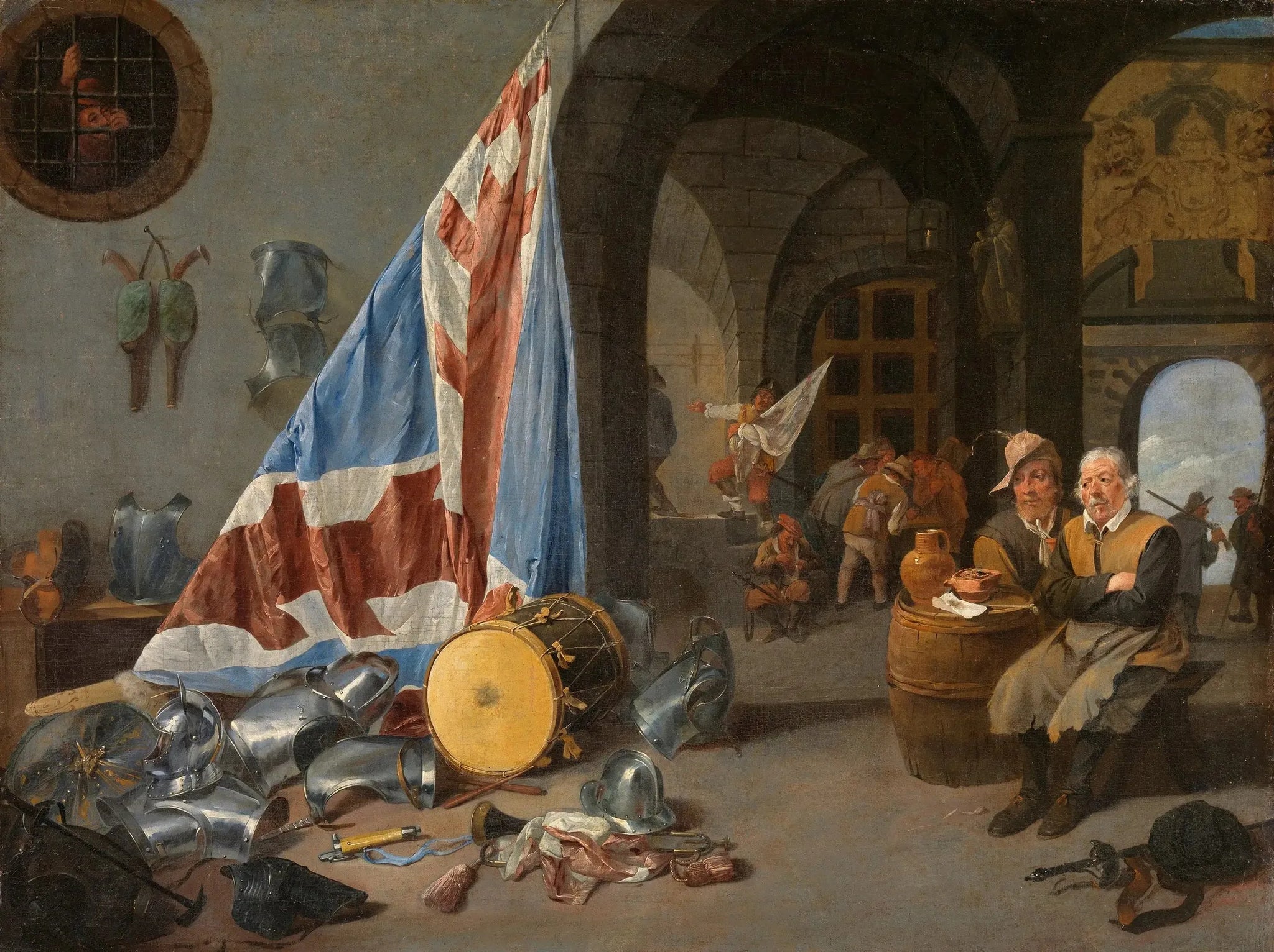 Une salle de garde - David Teniers le Jeune image 1 reproduction d’œuvre d’art à l’huile