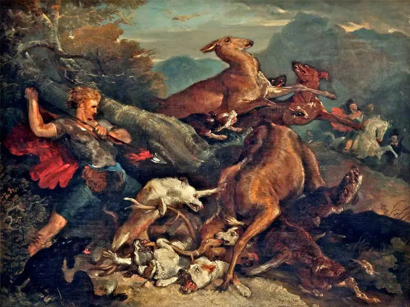 Une scène de chasse - Edwin Henry Landseer