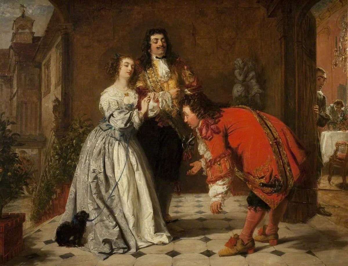 Une scène du Bourgeois Gentilhomme - William Powell Frith image 1 reproduction de peinture à l’huile