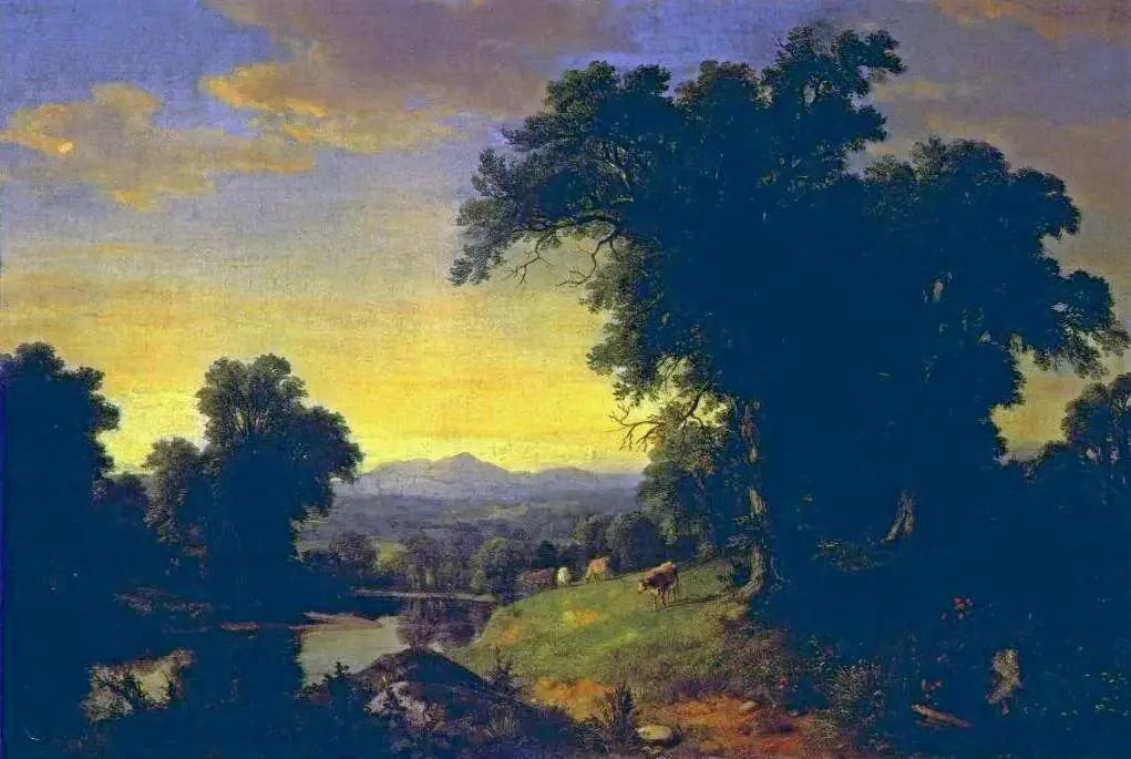 Une scène pastorale - Asher Brown Durand image 1 reproduction d’œuvre d’art à l’huile