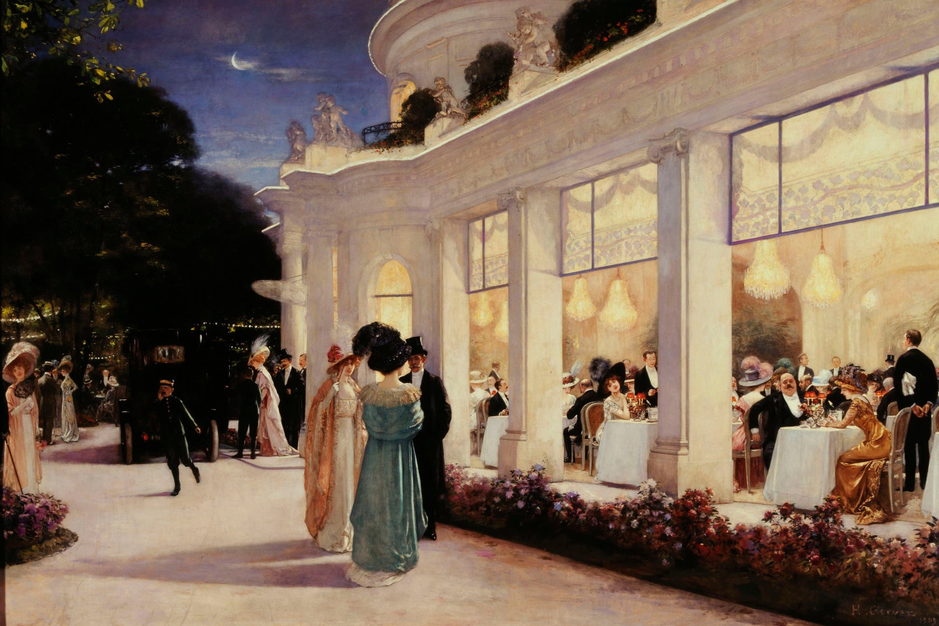 Une soirée au Pré Catelan - Henri Gervex image 1 copie de tableau peinte à la main