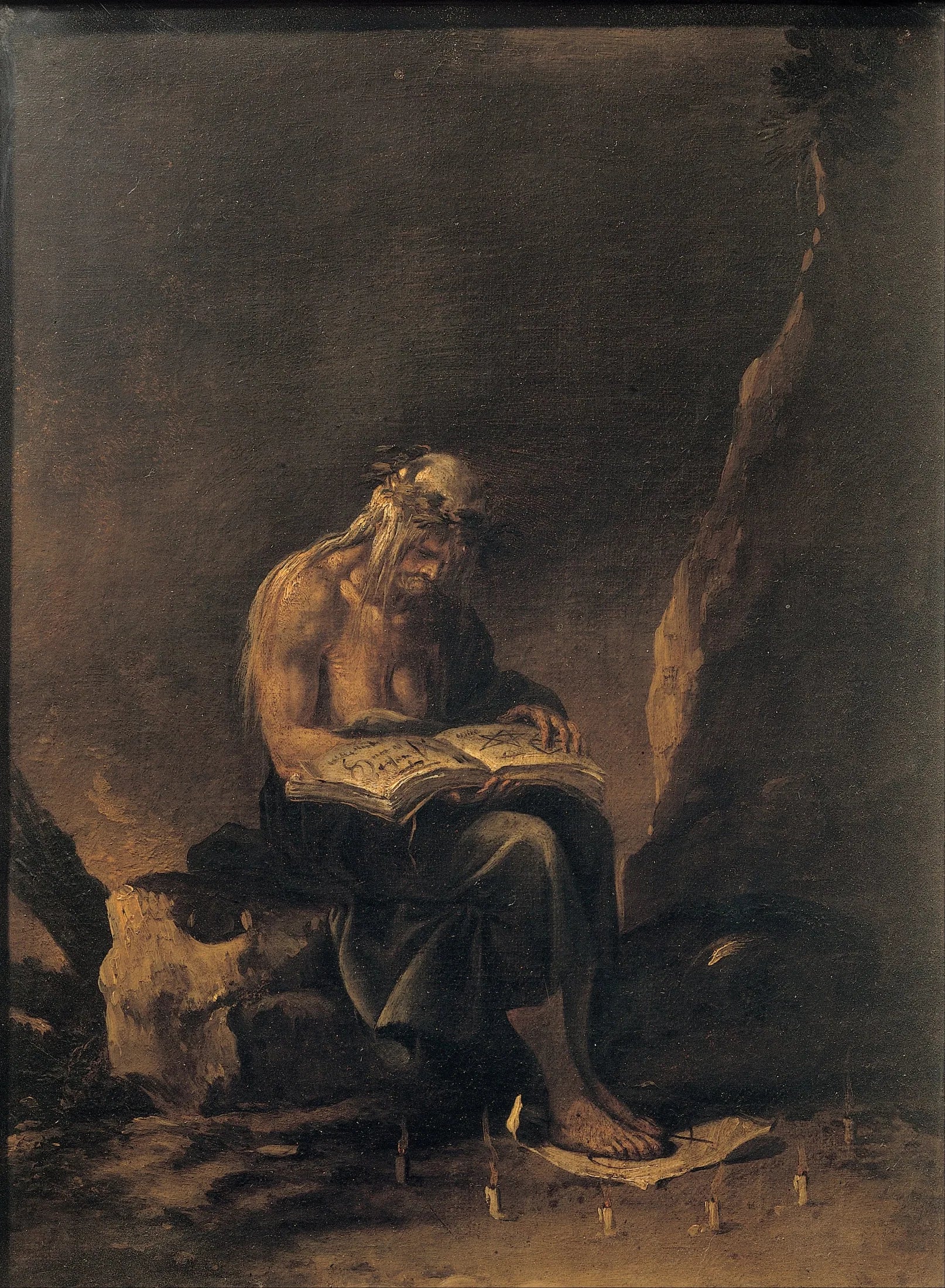 Une sorcière - Salvator Rosa image 1 copie de tableau peinte à la main