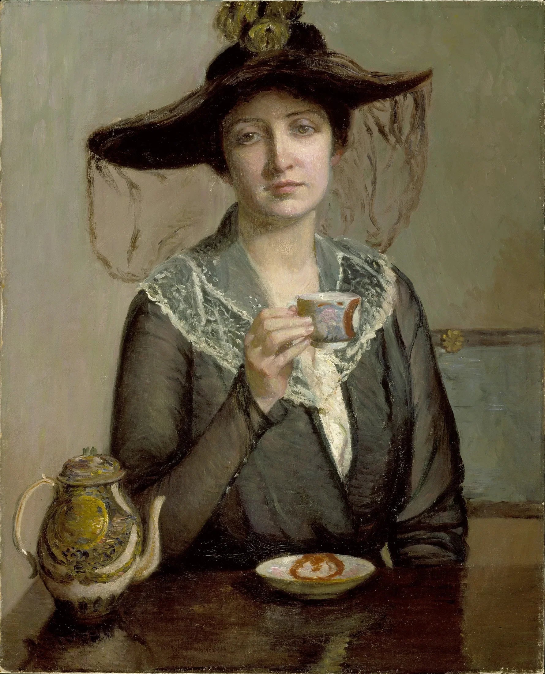 Une tasse de thé - Lilla Cabot Perry image 1 reproduction d’œuvre d’art à l’huile