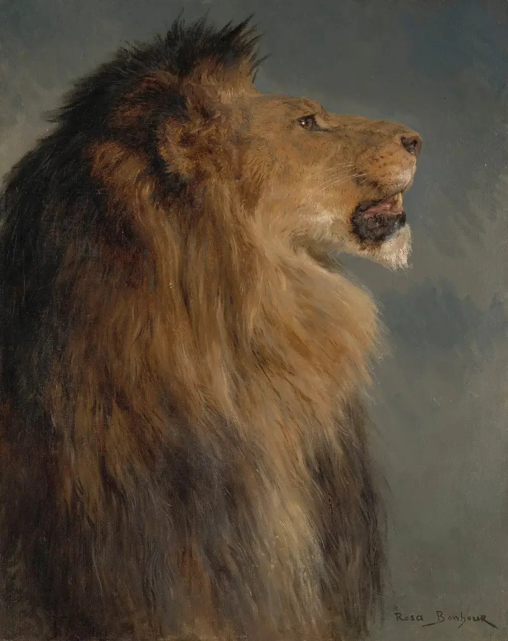 Une tête de lion - Rosa Bonheur image 1 reproduction artisanale de tableau
