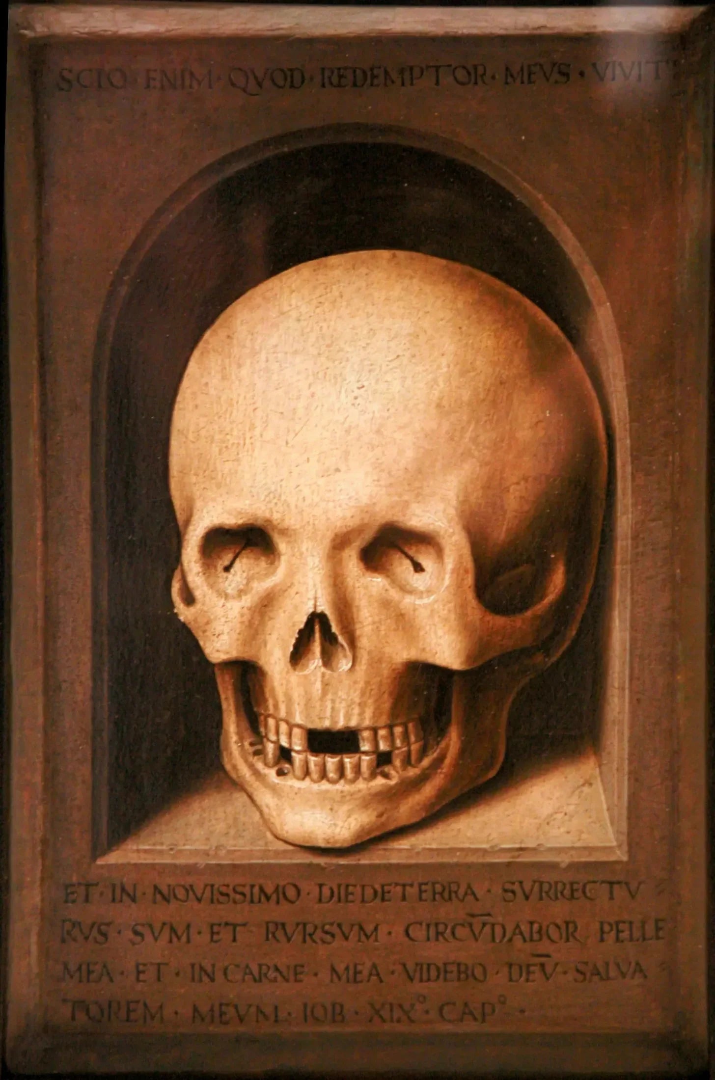 Une tête de mort - Hans Memling image 1 copie peinte à la main à l’huile