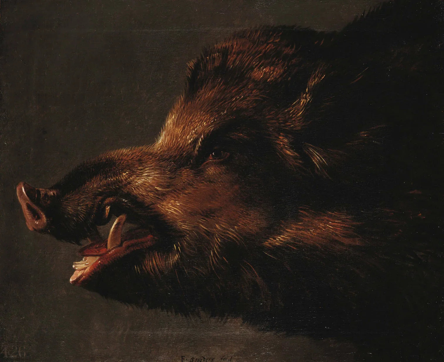 Une tête de sanglier - Frans Snyders image 1 copie de tableau peinte à la main