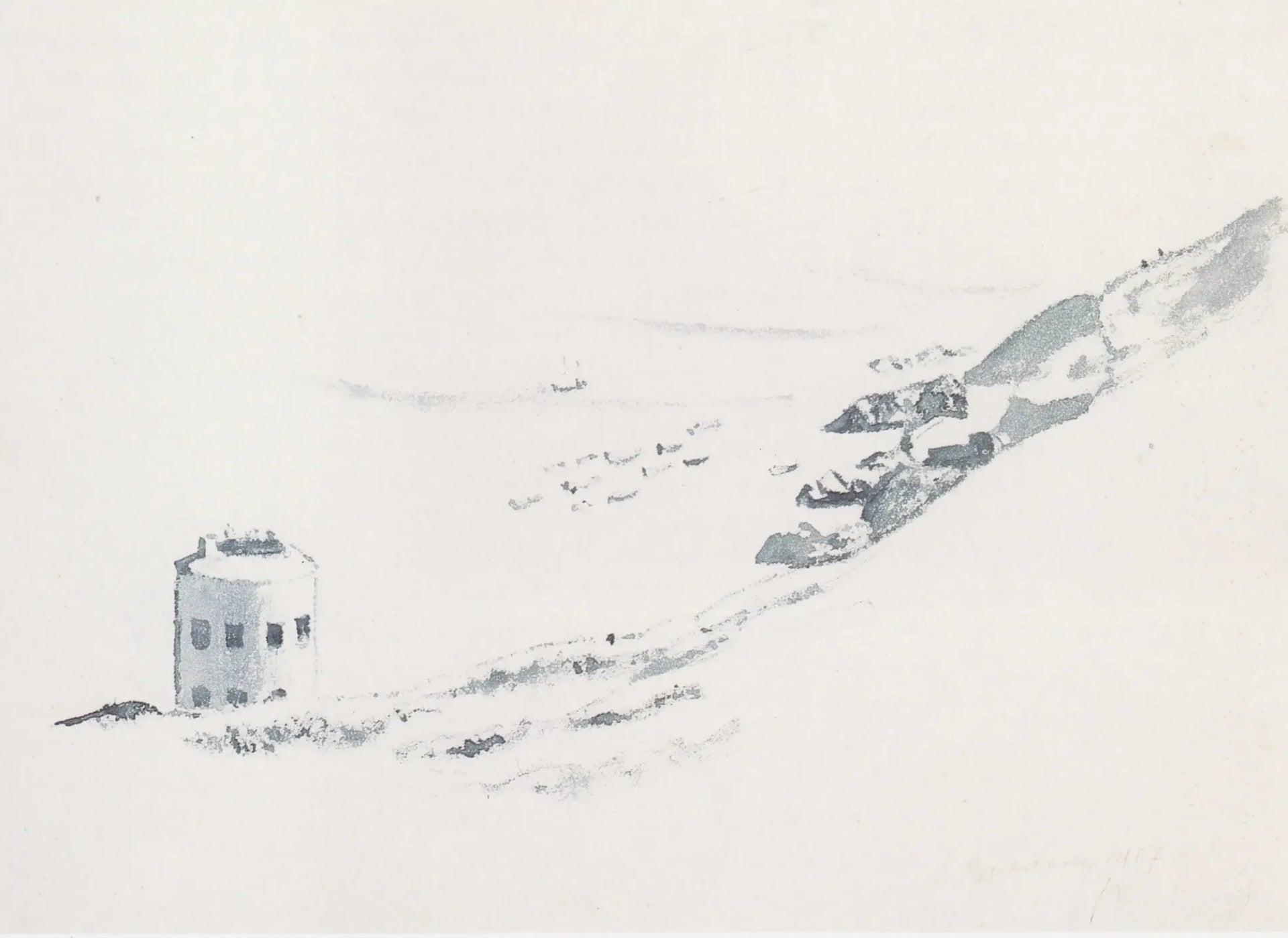 Une tournée Martello à Guernesey - Félix Vallotton image 1 copie peinte à la main à l’huile
