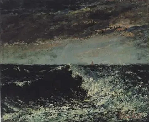 Une vague se brisant sous les nuages d'orage - Gustave Courbet