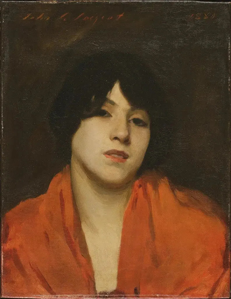 Une Vénitienne au châle écarlate (« Gigia Viani ») - John Singer Sargent image 1 tableau peint à l’huile sur toile