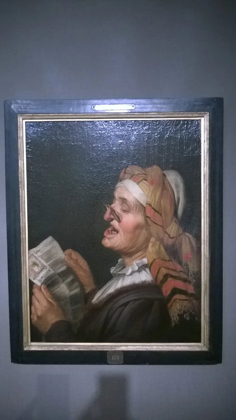 Une vieille femme chantant - Gerrit van Honthorst