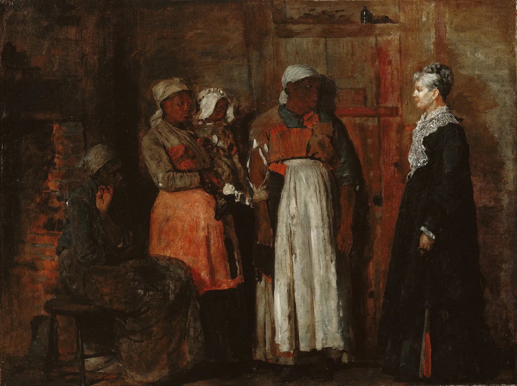 Une visite de la vieille maîtresse - Winslow Homer image 1 reproduction réalisée par Alpha Reproduction