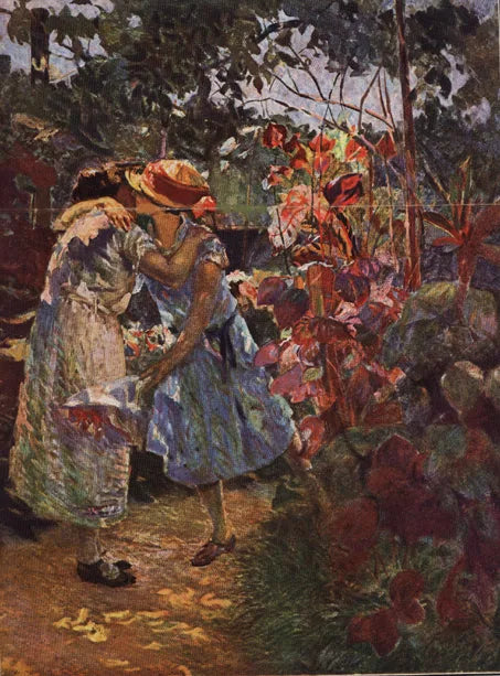 Une visite - Eliseu Visconti image 1 reproduction artisanale de tableau