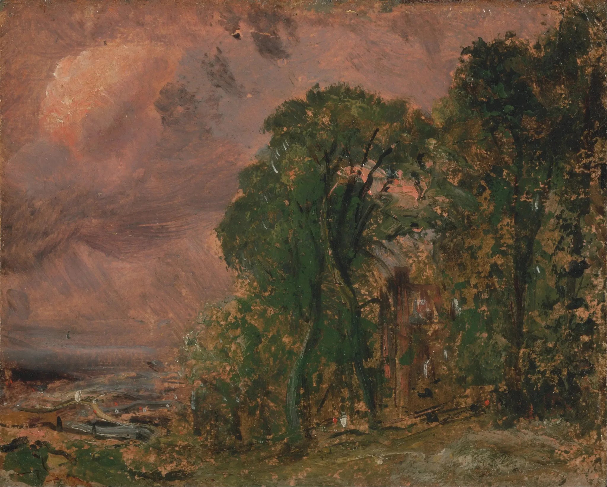 Une vue à Hampstead par temps orageux - John Constable image 1 tableau peint à l’huile sur toile