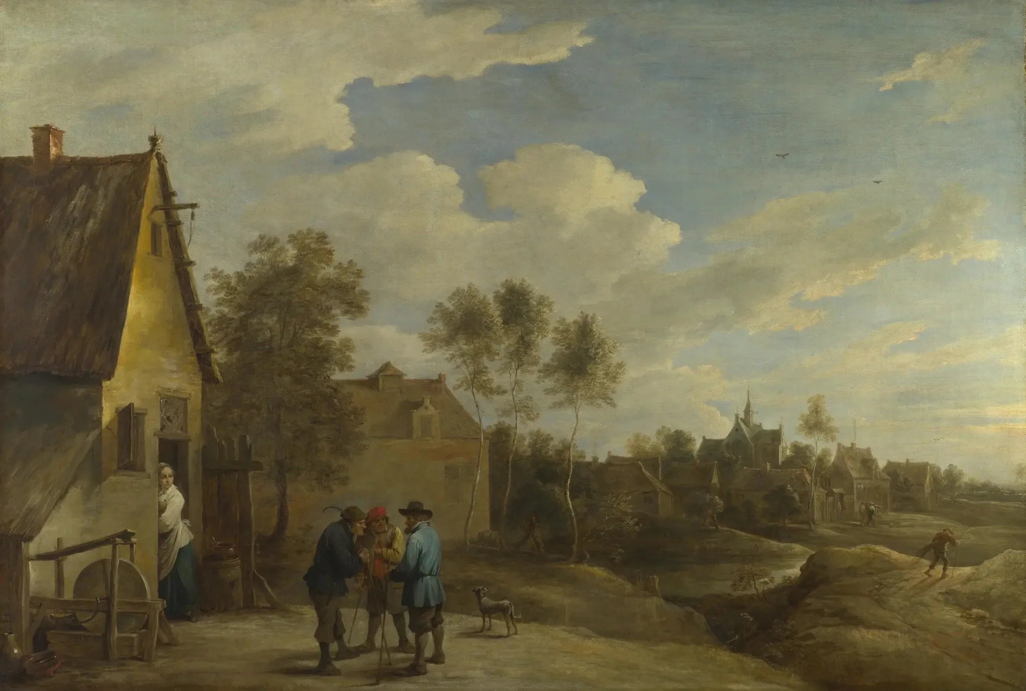 Une vue d'un village - David Teniers le Jeune image 1 reproduction artisanale de tableau