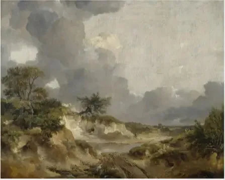 Une vue dans le Suffolk - Thomas Gainsborough image 1 copie peinte à la main à l’huile