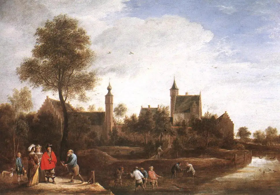 Une vue de Het Sterckshof près d'Anvers - David Teniers le Jeune image 1 copie peinte à la main à l’huile