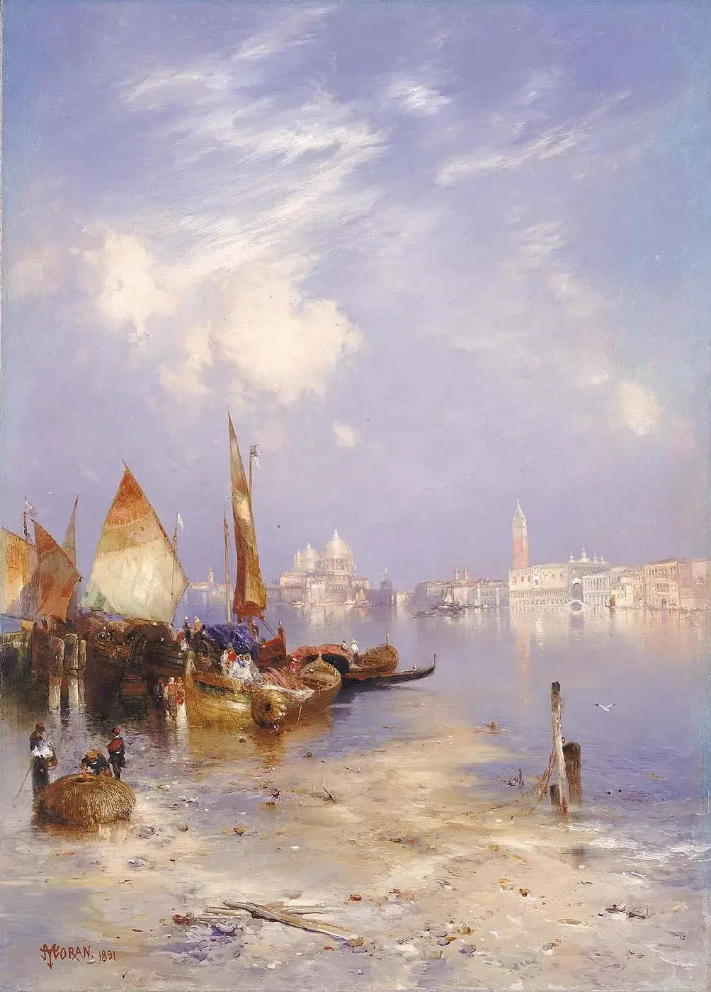 Une vue de Venise - Thomas Moran image 1 tableau peint à l’huile sur toile