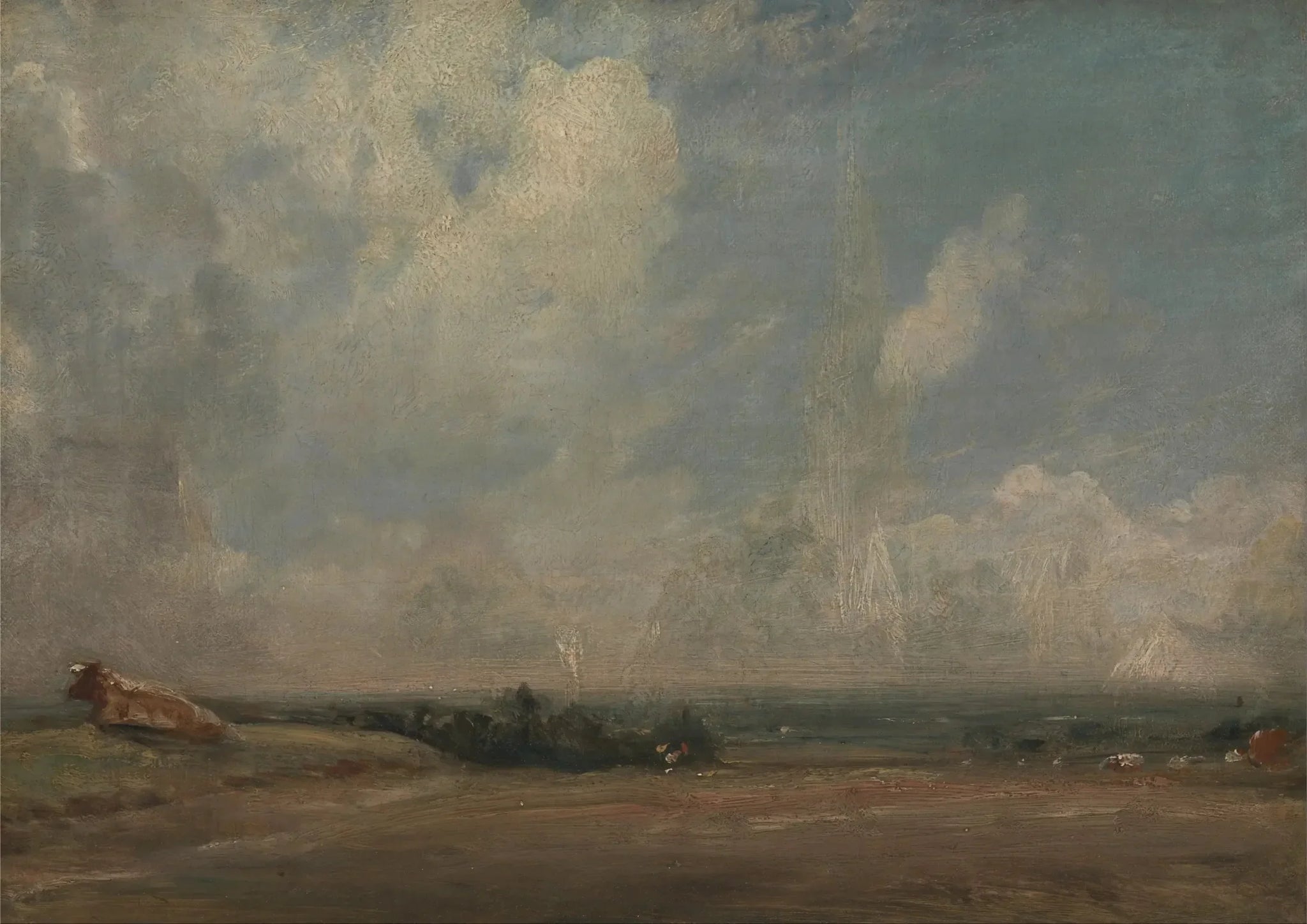 Une vue depuis Hampstead Heath (?) - John Constable image 1 copie de tableau peinte à la main