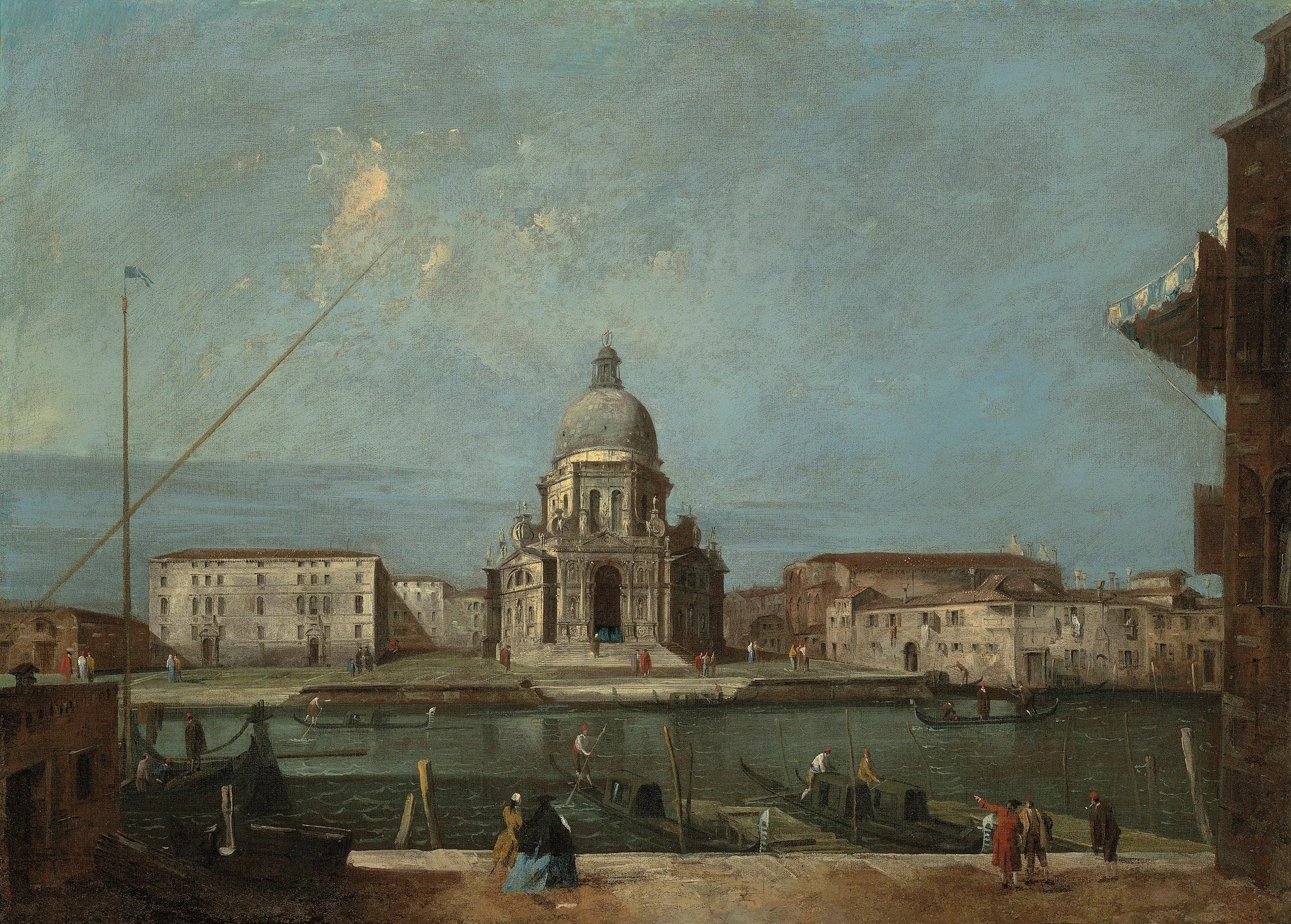 Une vue du Grand Canal, Venise, avec l'église de Santa Maria della Salute - Francesco Guardi image 1 reproduction d’œuvre d’art à l’huile