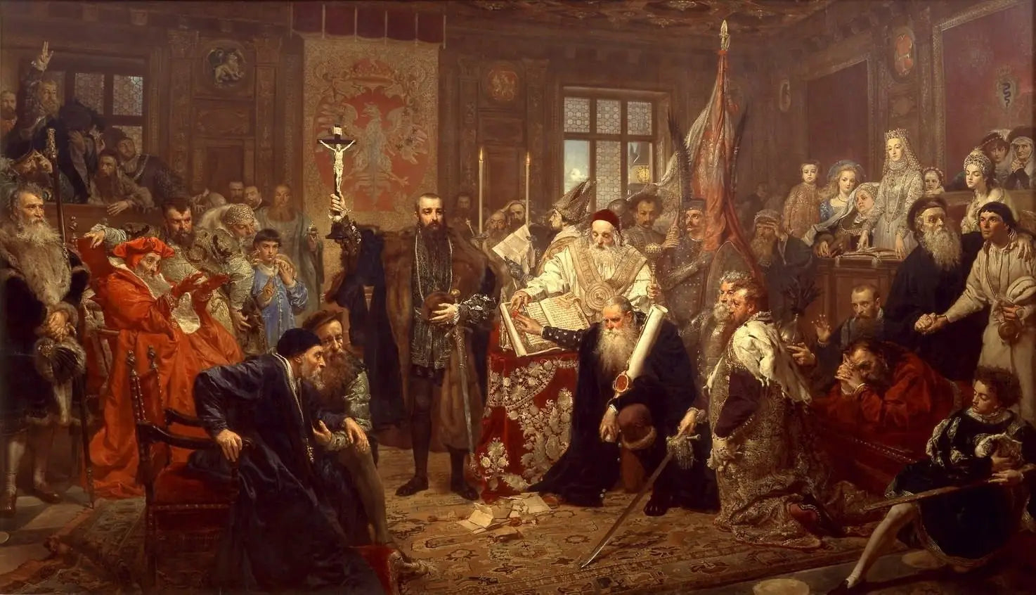 Union de Lublin - Jan Matejko image 1 reproduction artisanale de tableau