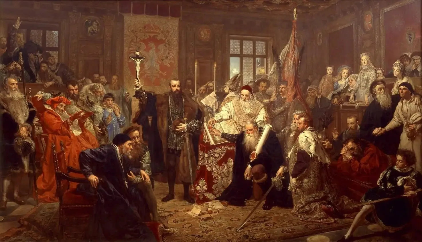 Union de Lublin - Jan Matejko image 1 reproduction artisanale de tableau