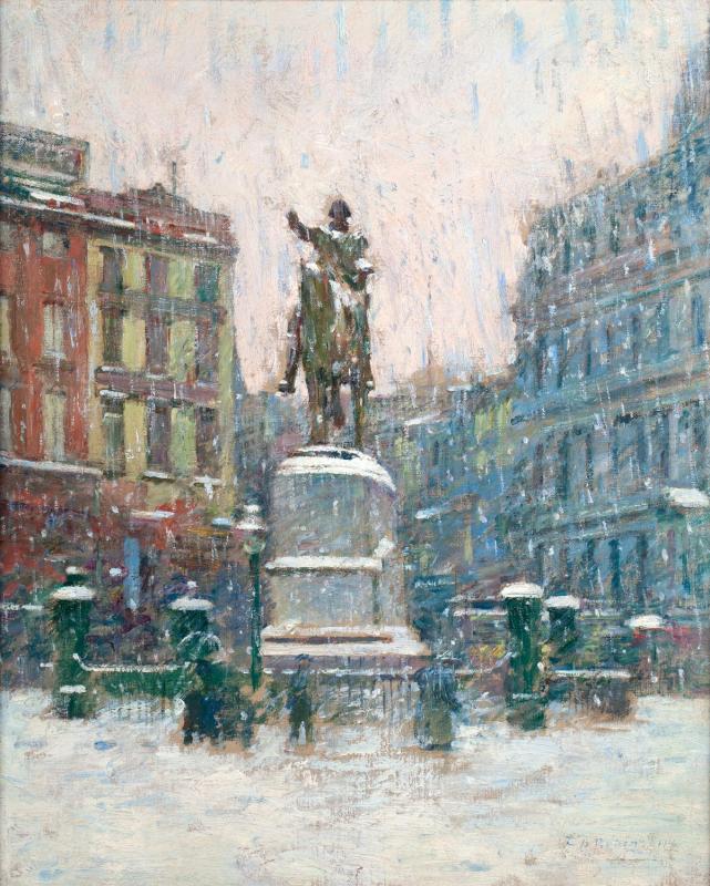 Union Square - Theodore Robinson image 1 copie de tableau peinte à la main