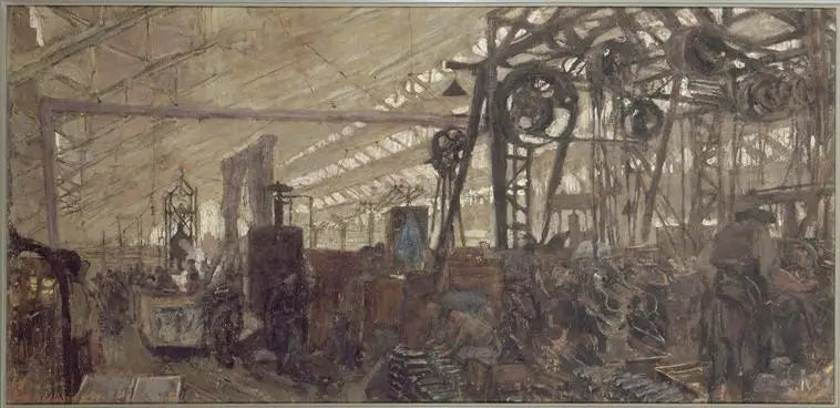 Usine de fabrication d'armement à Lyon : la forge - Édouard Vuillard
