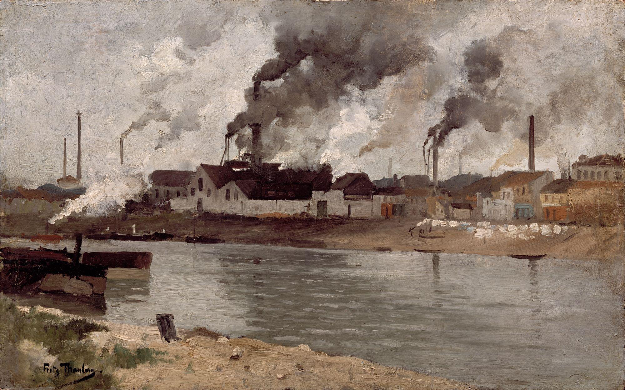 Usines à Ivry - Frits Thaulow image 1 tableau peint à l’huile sur toile