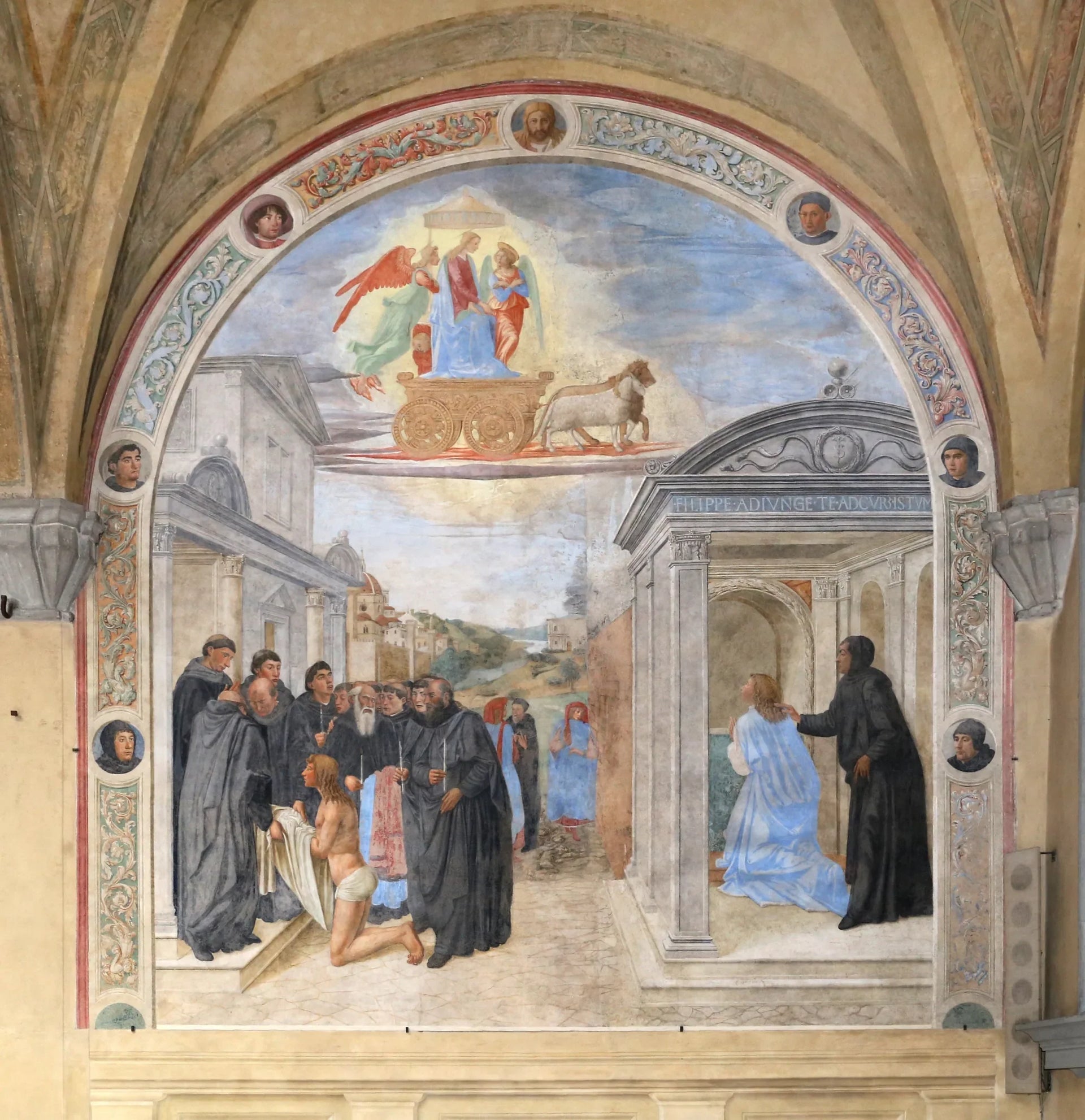 Œuvre de saint Philippe Benizi - Cosimo Rosselli image 1 reproduction de peinture à l’huile