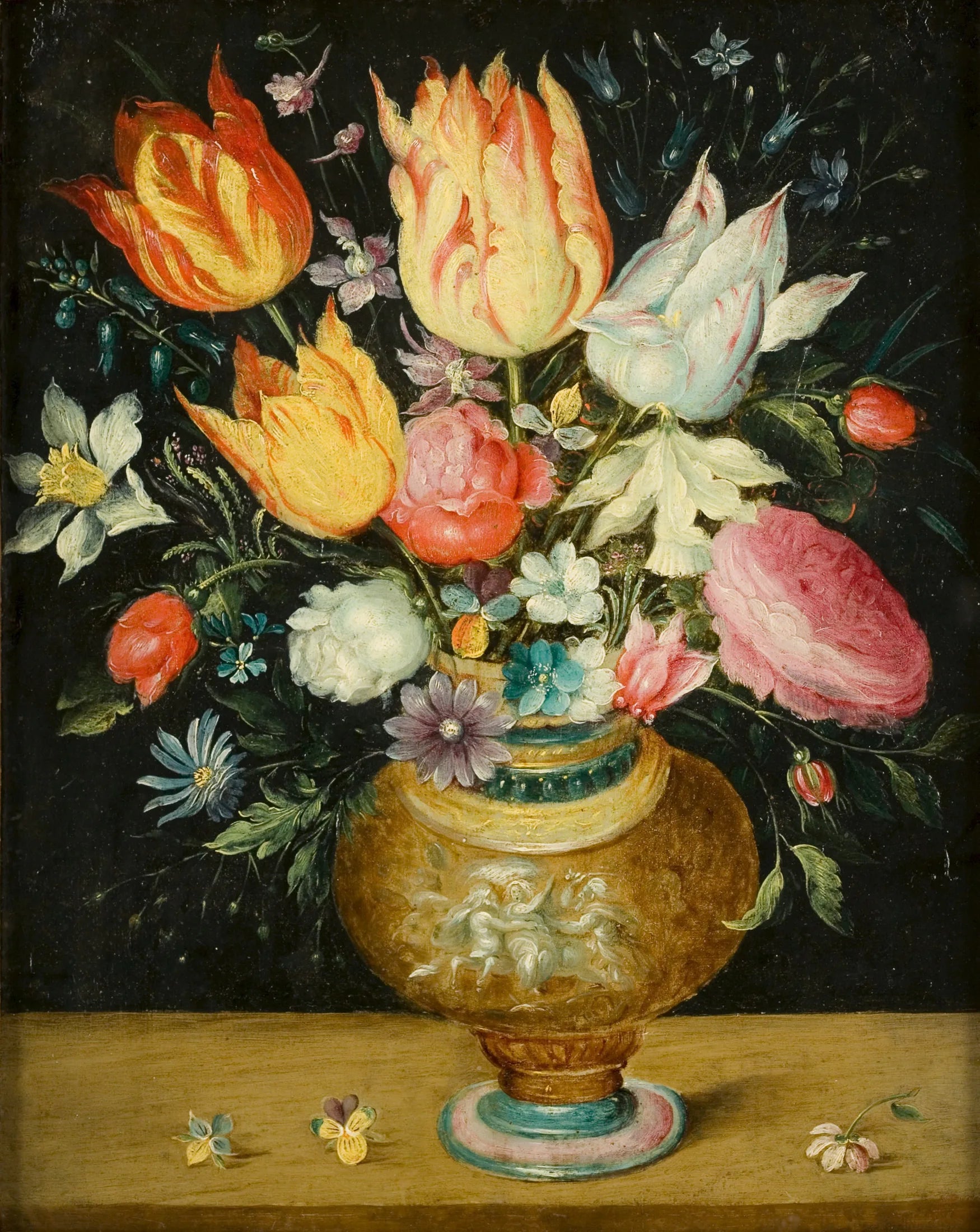 Vaas met bloemen - Jan Brueghel l’Ancien image 1 copie peinte à la main à l’huile