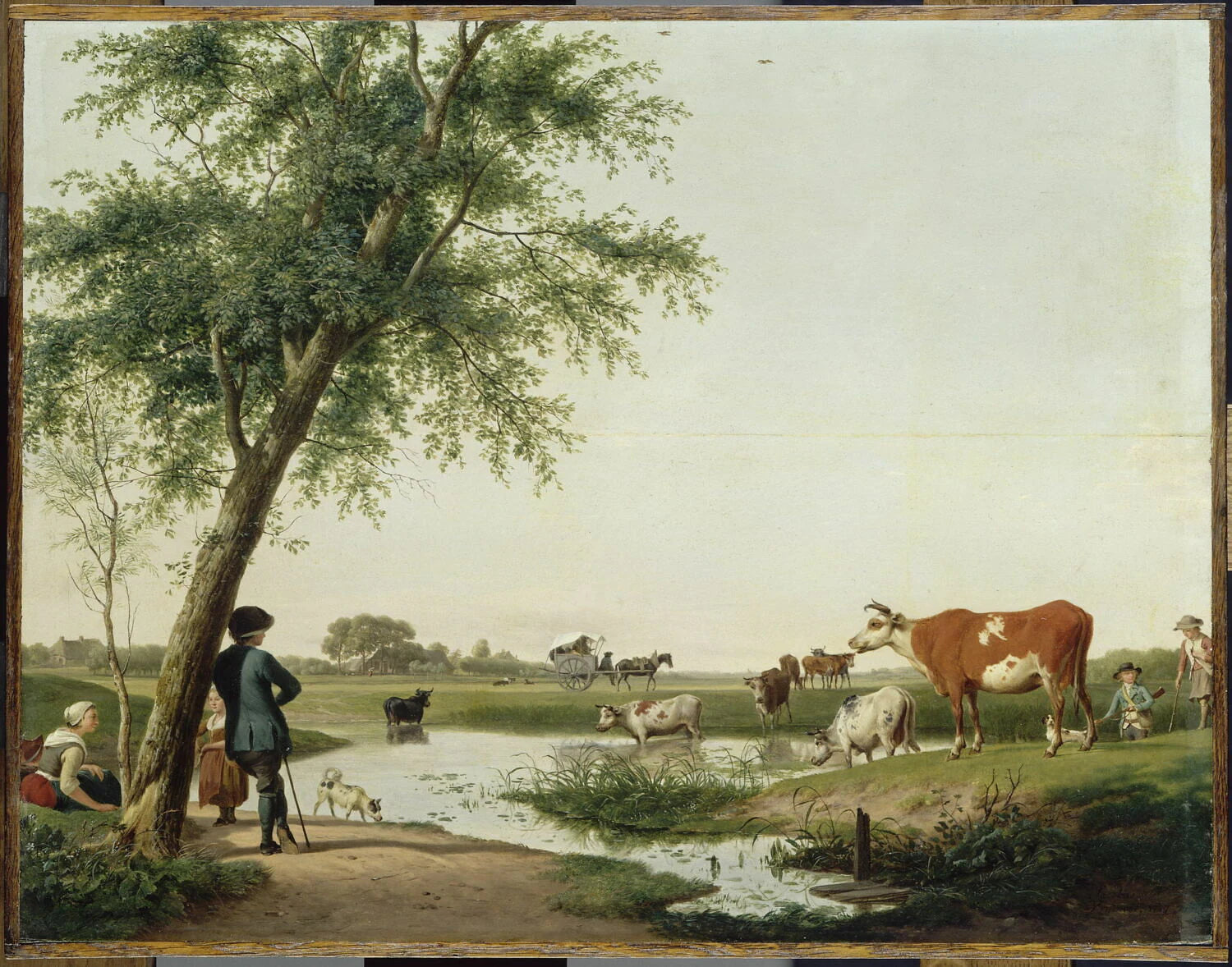 Vaches à l'abreuvoir - Jacobus Vryjmoet