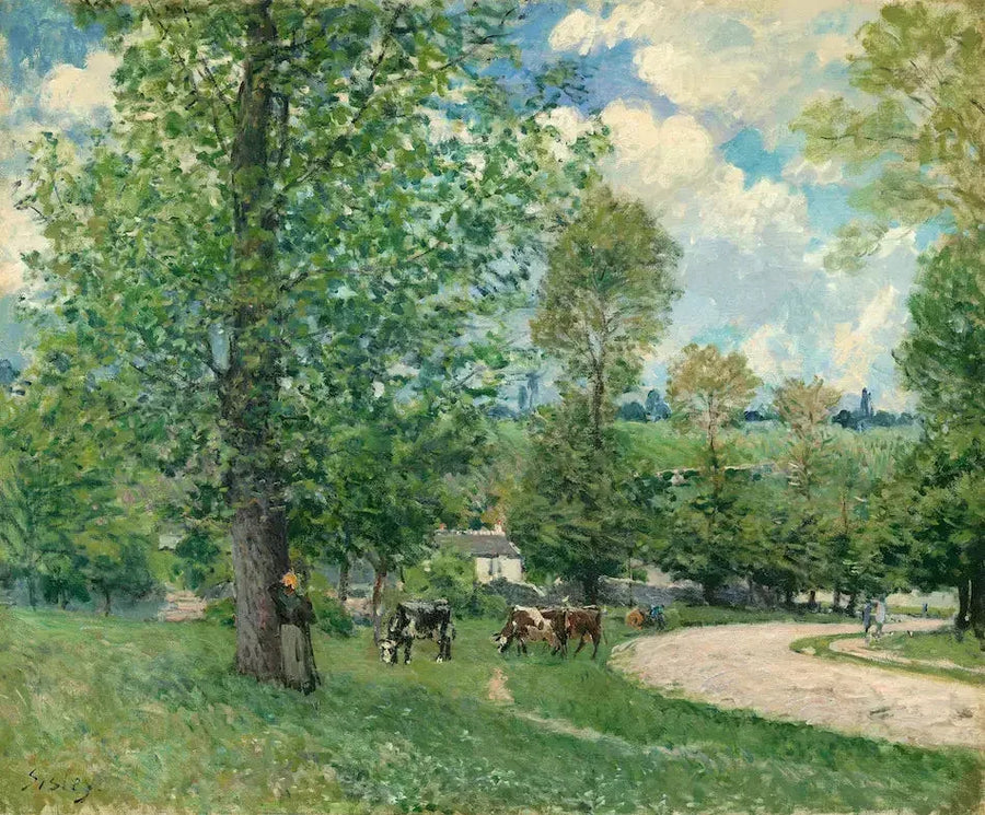 Vaches au pâturage, Louveciennes - Alfred Sisley