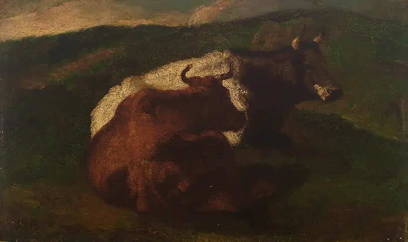 Vaches - Rosa Bonheur image 1 copie peinte à la main à l’huile